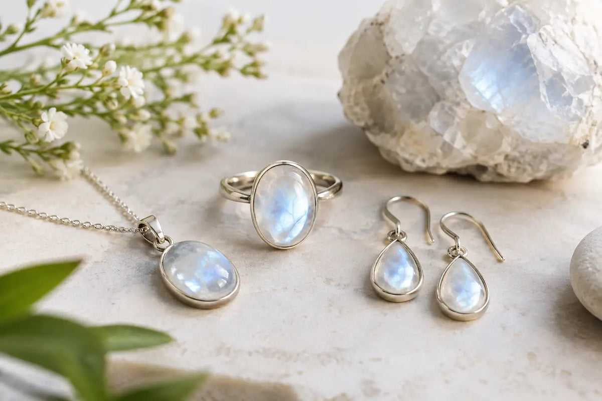 Moonstone Jewelry for Calm, Intuition, and Change