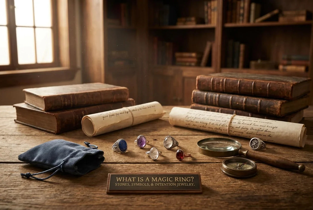 Professional header image for list-based article: What Is a Magic Ring? Stones, Symbols, and Intention Jewelry