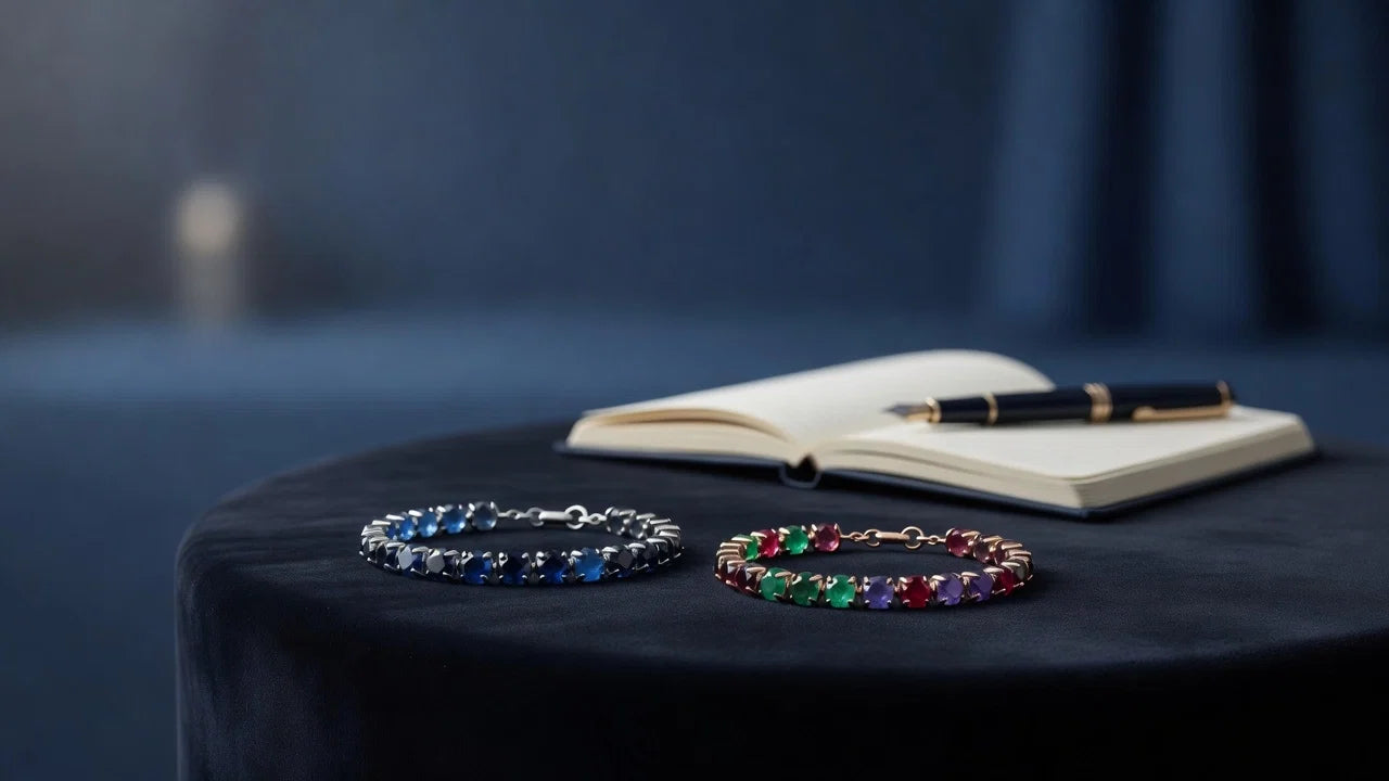 Professional header image for list-based article: Two Birthstone Bracelets: What They Mean and How to Choose