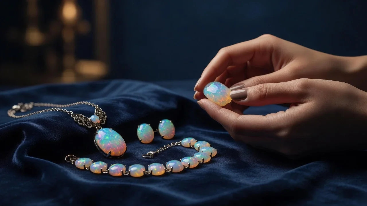 Professional header image for list-based article: Opal Jewelry: Meaning, Types, and Why This Stone Feels Li...