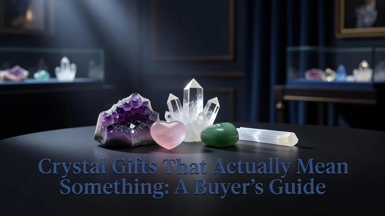 Professional header image for list-based article: Crystal Gifts That Actually Mean Something: A Buyer's Guide