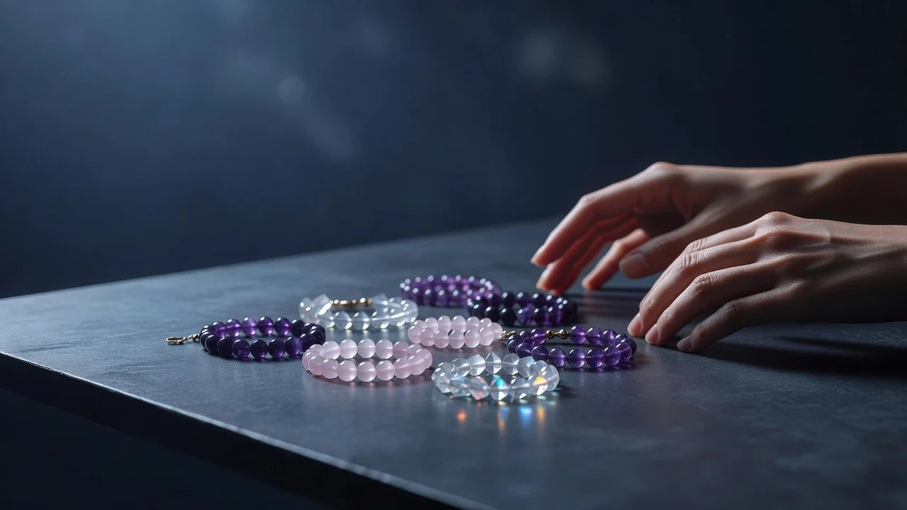Professional header image for list-based article: The Most Loved Crystal Healing Bracelets and How to Choos...