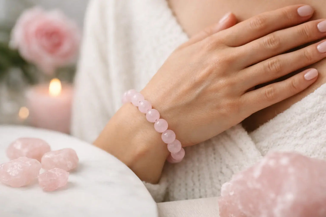 Rose Quartz Bracelet for Self Love Every Day