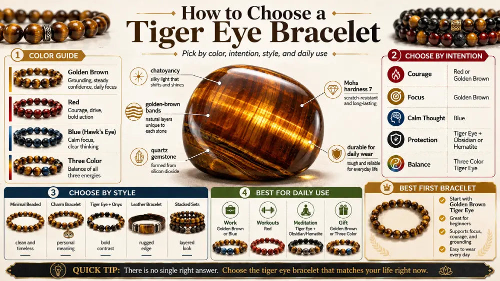 How to Choose a Tiger Eye Bracelet for Courage, Focus, and Protection