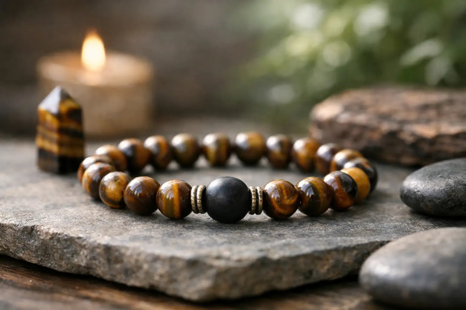 Tiger Eye Bracelet for Focus and Grounding
