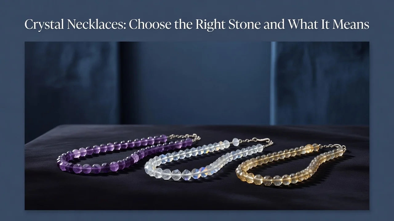 Professional header image for list-based article: Crystal Necklaces: Choose the Right Stone and What It Means