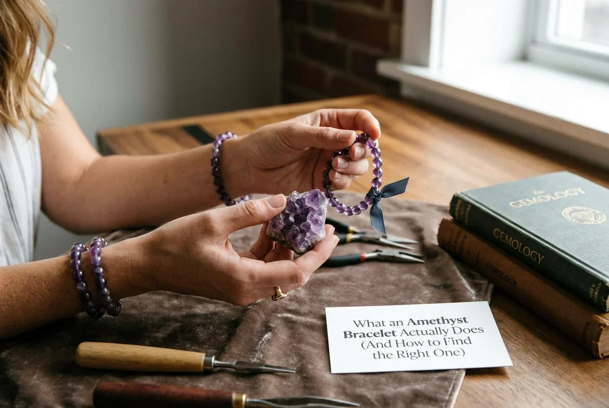 Professional header image for list-based article: What an Amethyst Bracelet Actually Does (And How to Find ...