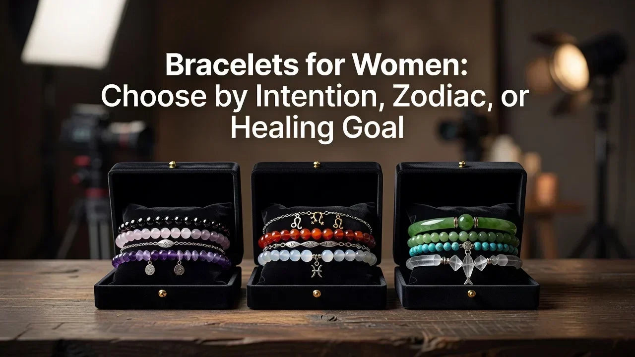 Professional header image for list-based article: Bracelets for Women: Choose by Intention, Zodiac, or Heal...