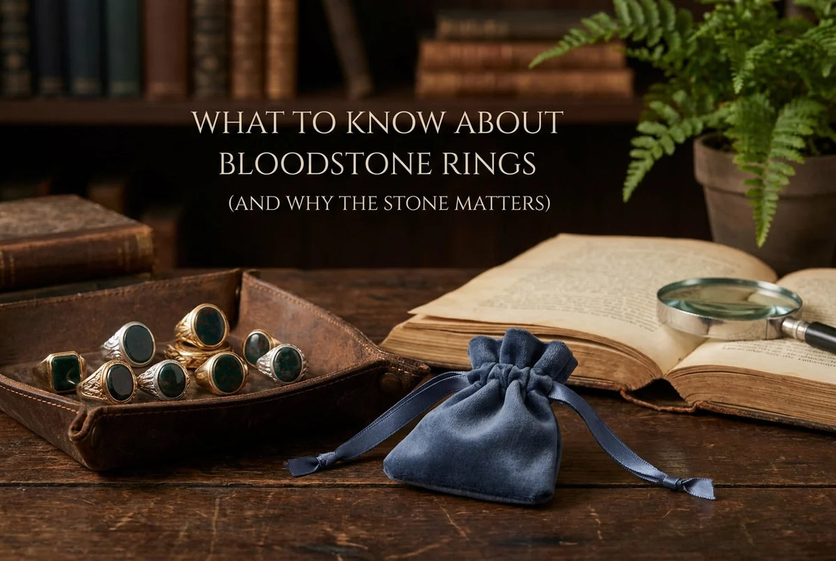 Professional header image for list-based article: What to Know About Bloodstone Rings (And Why the Stone Ma...