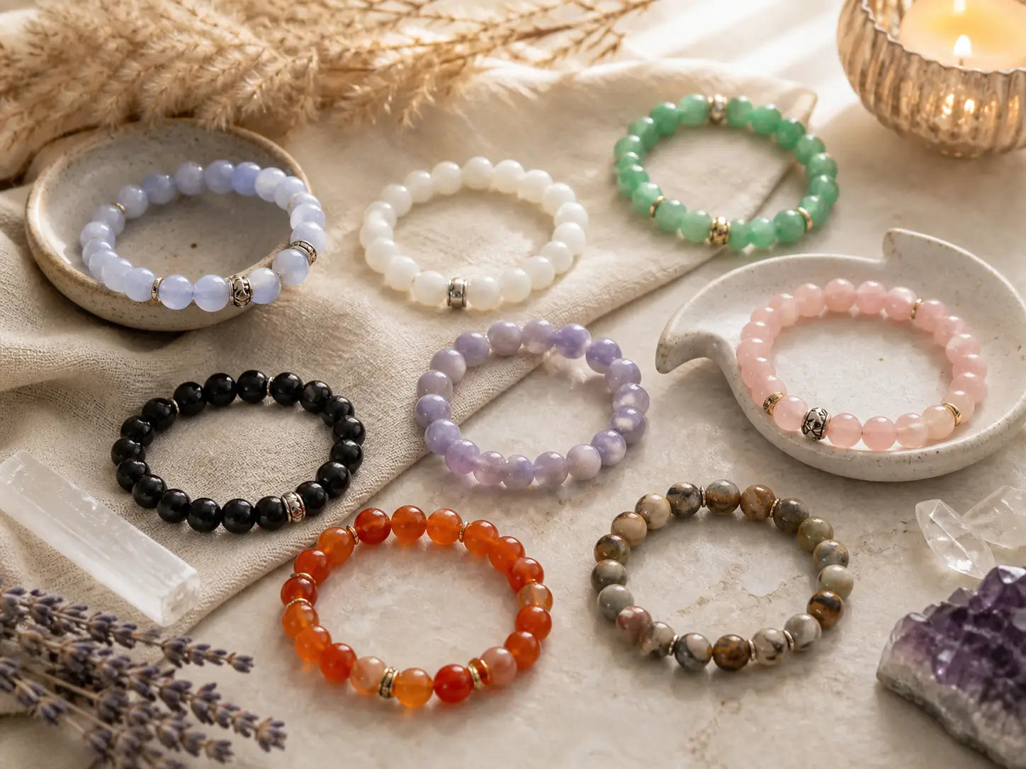 Chalcedony Bracelets - Crystals and Natural Stone Jewelry