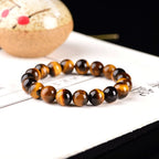 Natural Tiger Eye Bracelet with Polished Beads
