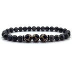 Labradorite Dzi Bracelet with Protective Eye Bead.