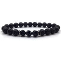 Obsidian Lava Bracelet with 8mm Beads for Aromatherapy.