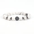 White Turqouise - Men's Simple Magnet Haematite Lucky Tree Bracelet