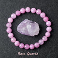 Rose Quartz Stretch Bracelet with Natural Polished Beads