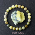 Yellow Jasper Bracelet | Natural Stone Beaded Stretch Bracelet