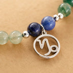 Capricorn zodiac gemstone bracelet highlighting bronzite crystal beads with premium detailing for grounding and confidence.