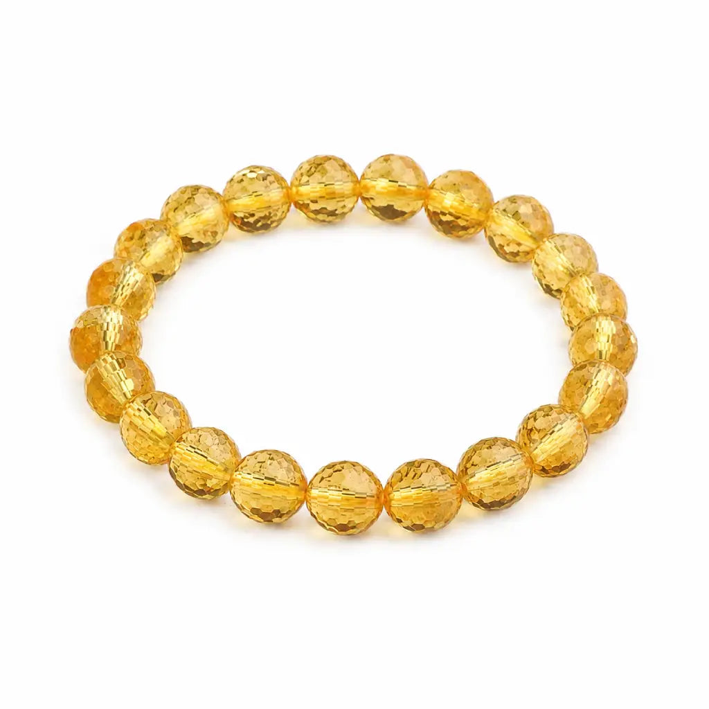 Citrine jewelry with vibrant faceted crystal bracelet and golden gemstone design for uplifting fashion appeal