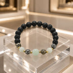 labradorite jewellery handcrafted lava bead bracelet with elegant crystal styling appeal