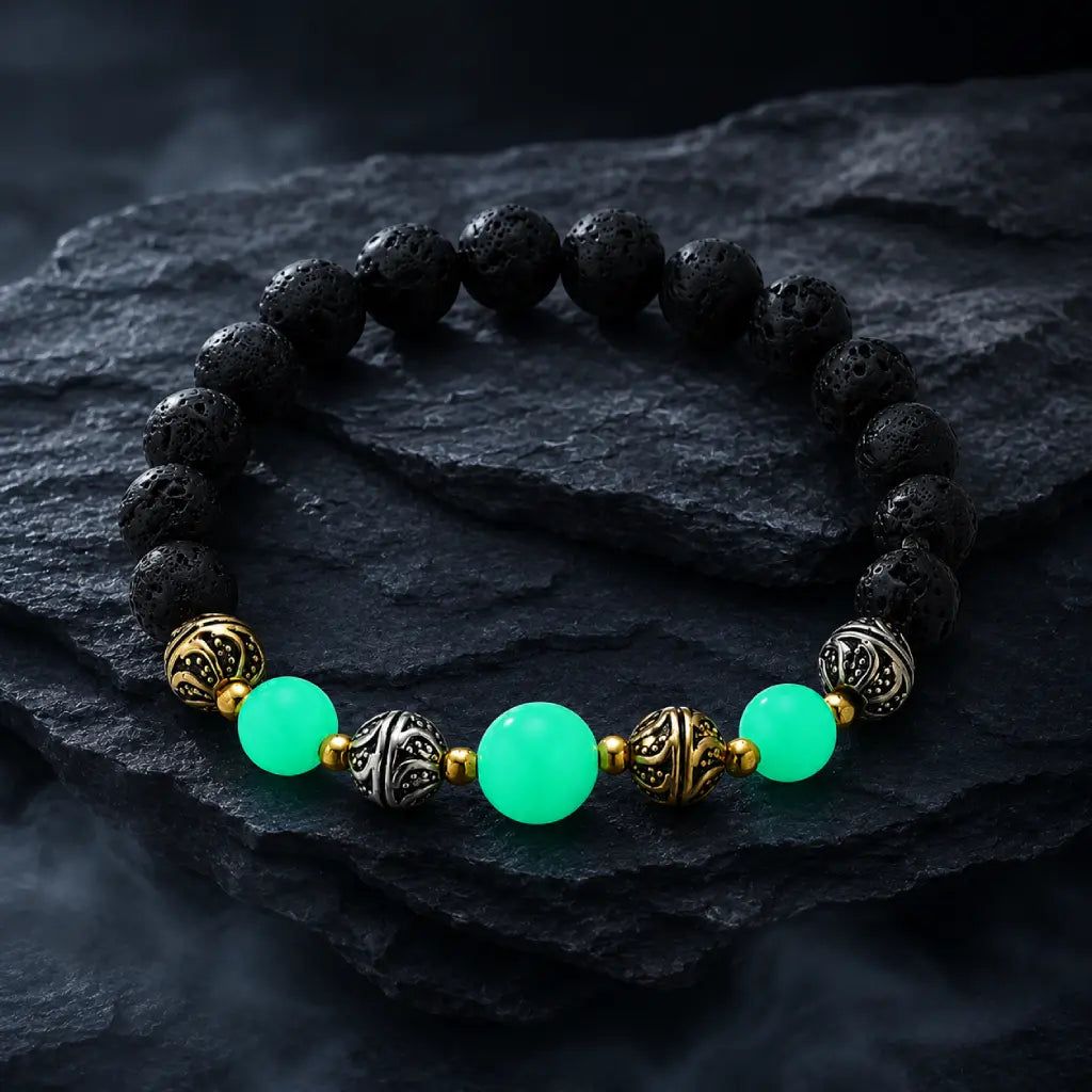 labradorite jewellery lava bead bracelet with luminous gemstones and elegant styling appeal