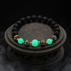 labradorite jewellery glowing bead bracelet with crystal details and premium spiritual style