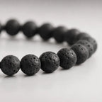 Lava Rock Lapis Lazuli bracelet showcasing authentic porous lava stone beads with smooth finish and exceptional handcrafted quality for daily wear.