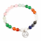 Libra zodiac Jewelry featuring balanced gemstone color palette with polished silver charm for astrology enthusiasts