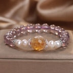 Natural ametrine citrine bracelet with polished gemstone beads designed for elegant everyday wear.