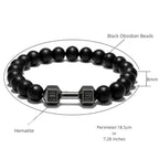 Onyx stone bracelet shown from multiple angles with bead and charm details, offering a complete view for confident purchase decisions