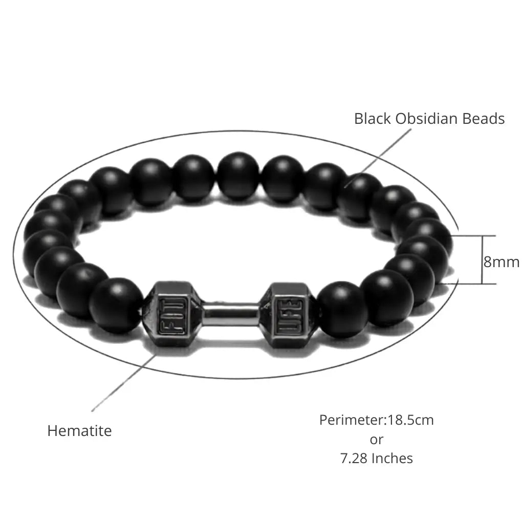 Onyx stone bracelet shown from multiple angles with bead and charm details, offering a complete view for confident purchase decisions