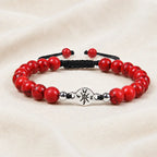 Red turquoise bracelet with polished gemstone beads and adjustable cord design for stylish everyday wear