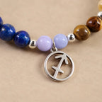 Sagittarius zodiac bracelet featuring a silver zodiac charm, meaningful astrology jewelry for everyday confidence