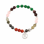 Scorpio crystal bracelet isolated on a white background, versatile astrology jewelry suitable for daily wear