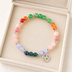 Taurus crystal bracelet displayed inside a luxury gift box with gemstone beads making a perfect zodiac gift choice