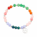 Taurus crystal bracelet isolated on a clean background featuring healing gemstones and premium zodiac jewelry design