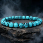 Teal howlite bracelet with polished gemstone beads and crystal jewelry styling for elegant daily wear appeal