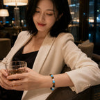 Tiger eye bracelet paired with modern fashion styling and natural crystal jewelry for everyday sophistication