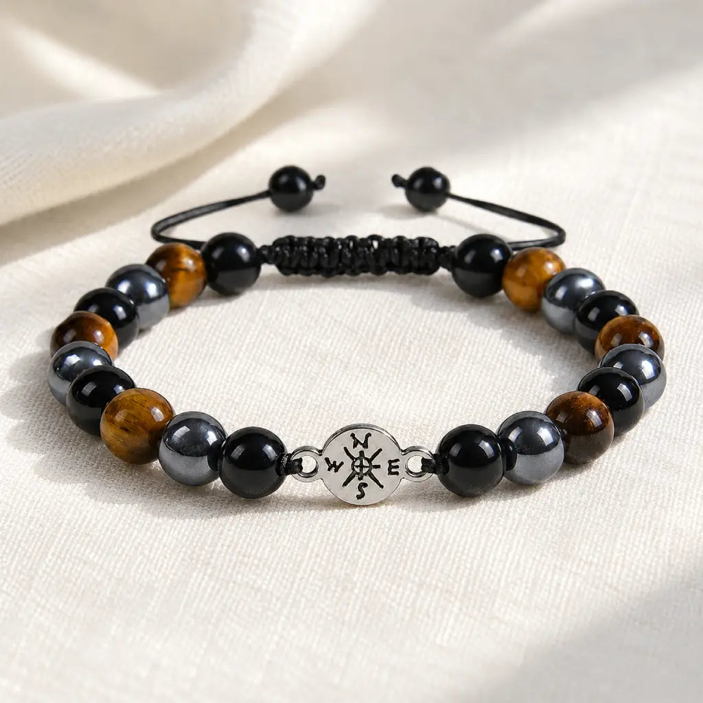 Tigereye bracelet with glossy gemstone beads and handcrafted cord style for balanced energy wear