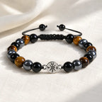 Tigereye bracelet with glossy gemstone beads and handcrafted cord style for balanced energy wear
