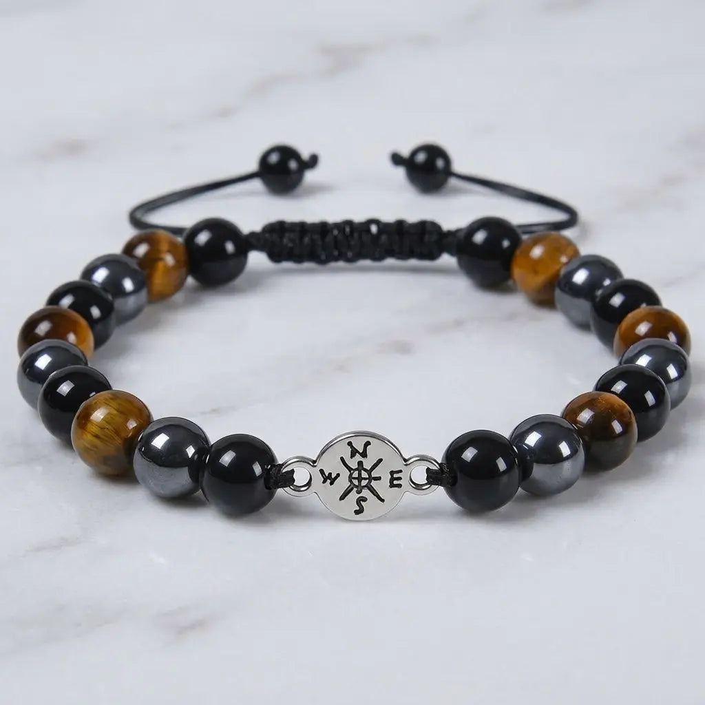 Tigereye bracelet with natural gemstone beads and adjustable fit designed for daily grounding wear