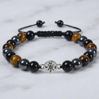 Tigereye bracelet with natural gemstone beads and adjustable fit designed for daily grounding wear