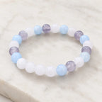 whitemoon stone-aquamarine bracelet featuring soft blue and white gemstone beads for elegant daily wear
